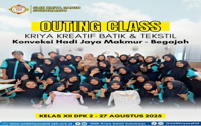 KEGIATAN PEMBELAJARAN DI LUAR SEKOLAH ( OUTING CLASS) PROGRAM KREATIF BATIK DAN TEKSTIL