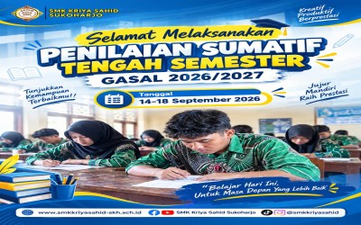 Pelaksanaan Penilaian Sumatif Tengah Semester Gasal  Tahun 2026